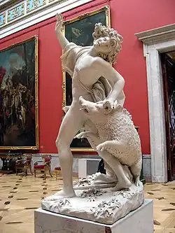 The Death of Adonis; by Giuseppe Mazzuoli; 1710s; marble; height: 193&nbsp;cm; Hermitage Museum (Saint Petersburg, Russia)