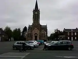 The church square in Escautpont