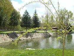 A scene from the town