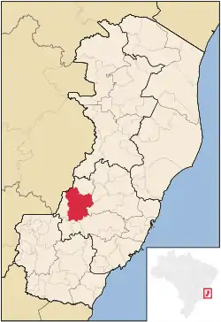 Location in the Espírito Santo