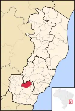 Location in Espírito Santo state