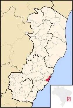 Location in the State of Espírito Santo