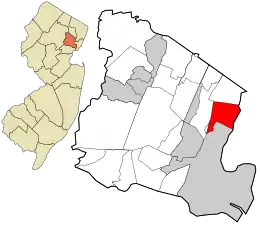 Location in Essex County and the state of New Jersey.