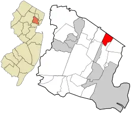 Location in Essex County and the state of New Jersey.