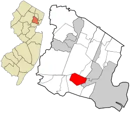 Location in Essex County and the state of New Jersey.
