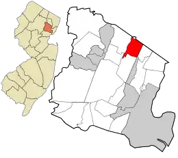 Location in Essex County and the state of New Jersey.