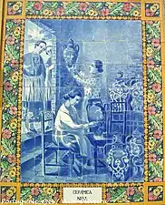 "Ceramics, Nisa" at the Vale do Peso Train Station