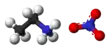 Ball and stick model of ethylammonium nitrate