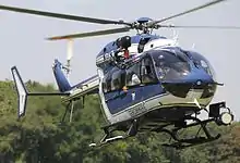 A Eurocopter EC-145 helicopter of the National Gendarmerie.
