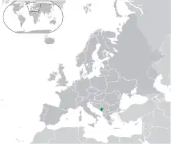 Location of&nbsp;Montenegro&nbsp;(green)in Europe&nbsp;(dark grey)&nbsp; –&nbsp; [Legend]