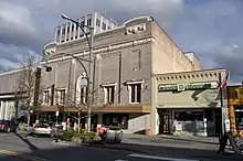 A theater building photographed from a city street