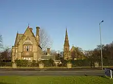 Lodge and South Chapel, Everton Cemetery, Long Lane, Fazakerley(1877–80; Grade II)