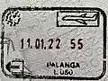 Exit stamp for air travel, issued at Palanga Airport