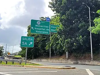 PR-18 at its exit to PR-21