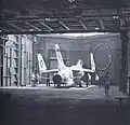 F-8H in an elevator