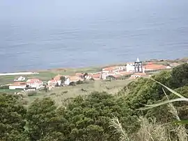 The main agglomeration in the parish, Praça, as seen from the Santa Bárbara belvedere
