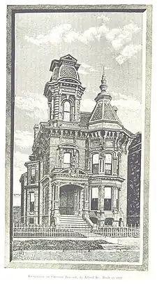 George Jerome House in 251 Alfred Street, built in 1877 possibly by architect Henry T Brush and demolished in 1935.