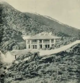 Hill School for missionaries' children, erected on the hills, on the south of river Yang Tse, opposite Chungking.