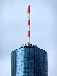Antenna atop the Main Tower in Frankfurt, Germany