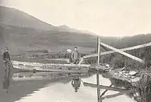 Method of Drawing off fry from nursery pond, Karluk Hatchery, Kadiak Island, H. C. Fassett (1902)