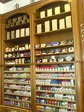 Tobacco display in a store Munich in 2008.