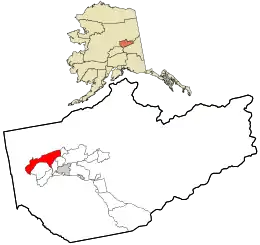 Location within Fairbanks North Star Borough and the state of Alaska