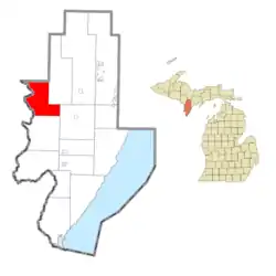 Location within Menominee County