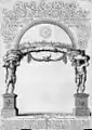 Arcus Gratiae et Pacis, triumphal gate with Atlas and Hercules, built in Danzig in honour of Queen Marie Louise Gonzaga.