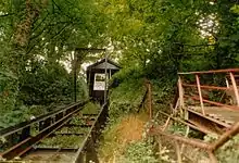 Second Falcon Cliff Lift, derelict and overgrown