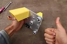 OpenBuilds V-Slot® wheels attached to connecting plates.