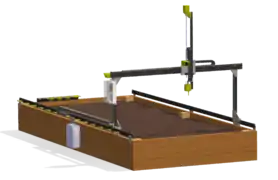 FarmBot Genesis V0.9 CAD rendering.