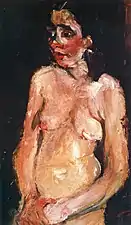 Female Nude (1933) oil on canvas, 18 × 10.5 in., collection unknown