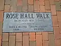 Rose Hall Walk marker in front of the Ferry Plantation House