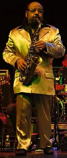 King Ferus Mustafov performing live in Ljubljana, Slovenia in 2018.