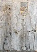 Depiction of figures at the Apadana.