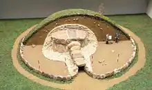 Model of the Denghoog passage grave in Denmark