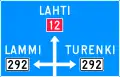 Advance direction sign (type A)