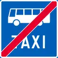 End of bus and taxi lane (sign above the line)  (formerly used )