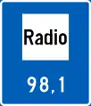 Radio station (frequency in MHz)