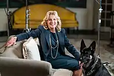 Major and Jill Biden in the Diplomatic Reception Room of the White House in February 2021.