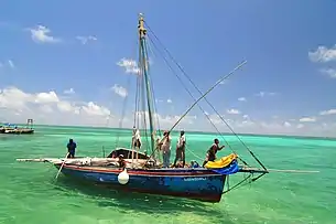 Fishing off the coast of Ambergris Caye