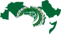 Flag map of the Arab League