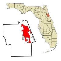 Location in Flagler County and the state of Florida