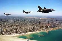 Israeli Air Force F-16I Sufas over Tel Aviv