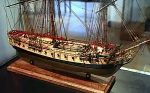 The frigate Vestale, sister-ship of frigate&nbsp;(1756)