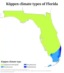 Image 6Köppen climate classification map of Florida. (from Geography of Florida)
