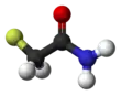 Ball-and-stick model of fluoroacetamide