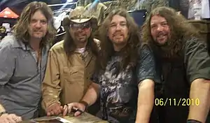Flynnville Train at CMA Music Fest. L-R: Damon Michael, Brian Flynn, Brent Flynn, Tommy Bales.