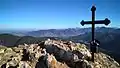 Summit cross with Tegernsee in the background