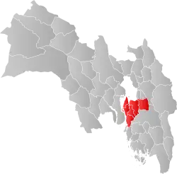 Map of Follo with municipalities
